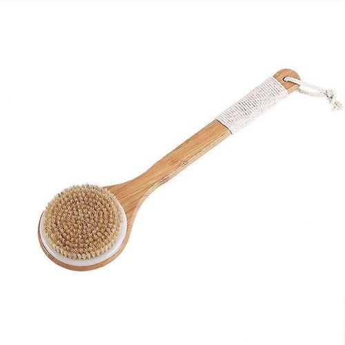 Brosse de bain à long manche Brosse pour le dos avec fleur de douche